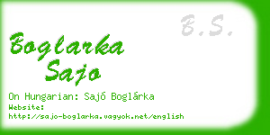 boglarka sajo business card
